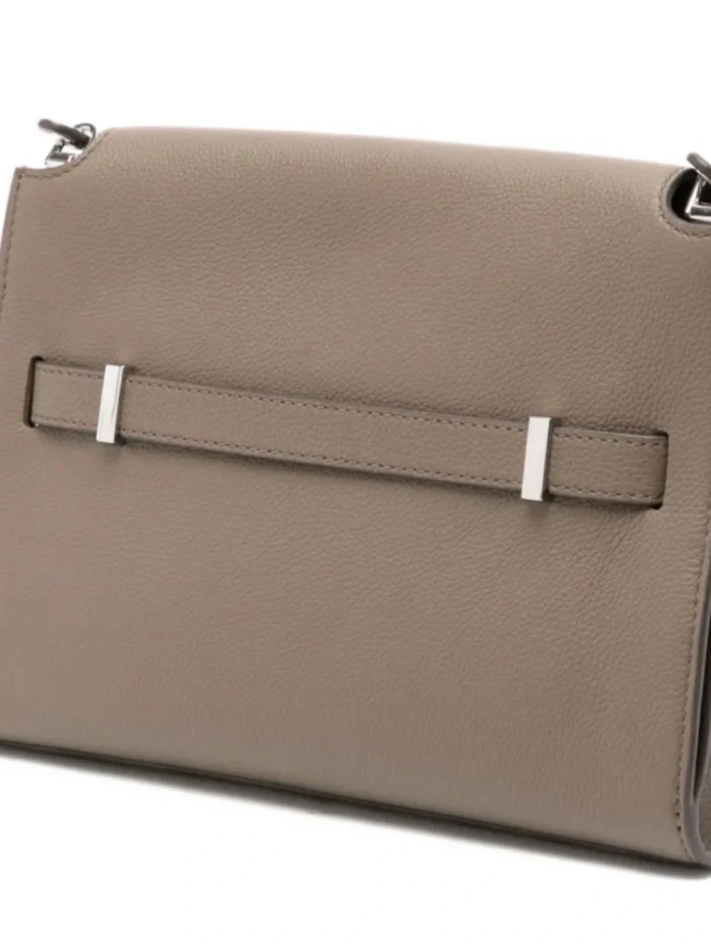 NEW Tory Burch TB Lee Radziwill Taupe Leather Crossbody Shoulder Bag purse